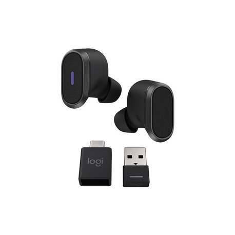 Logitech Zone True Wireless - True wireless earphones with mic - in-ear - Bluetooth - active noise cancelling - graphite - 0