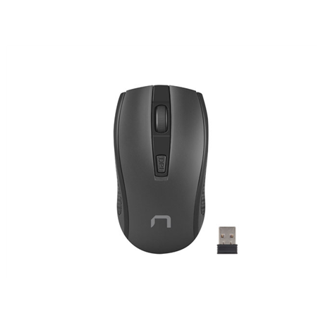 Natec Jay 2 - Mouse - right and left-handed - optical - 4 buttons - wireless - 2.4 GHz - USB wireless receiver - black - 0