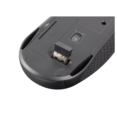 Natec Jay 2 - Mouse - right and left-handed - optical - 4 buttons - wireless - 2.4 GHz - USB wireless receiver - black - 4