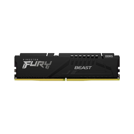 Kingston FURY Beast - DDR5 - kit - 32 GB: 2 x 16 GB - DIMM 288-pin - 5200 MHz / PC5-41600 - CL40 - 1.25 V - unbuffered - on-die ECC - black - 0