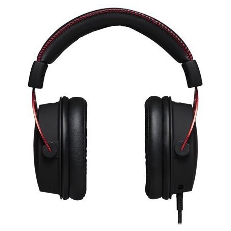 HyperX Cloud Alpha - Gaming - headset - full size - wired - 3.5 mm jack - black, red - 1