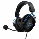 HyperX Cloud Alpha S - Headset - full size - wired - 3.5 mm jack - black, blue - for Sony PlayStation 4, Sony PlayStation 5