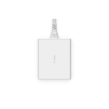 Belkin BOOST CHARGE GaN - Power adapter - 108 Watt - 4 output connectors (2 x USB, 2 x USB-C) - white - 2