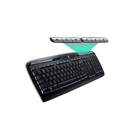 Logitech Wireless Combo MK330 - Keyboard and mouse set - wireless - 2.4 GHz - US International - black - 5