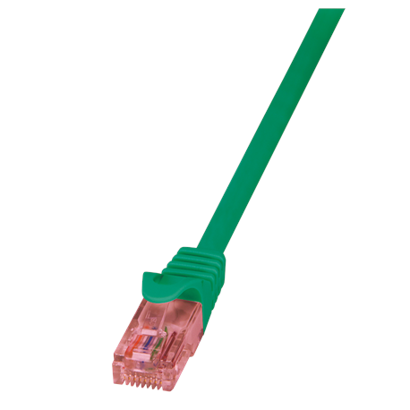 LogiLink PrimeLine - Patch cable - RJ-45 (M) to RJ-45 (M) - 25 cm - UTP - CAT 6 - halogen-free - green - 0