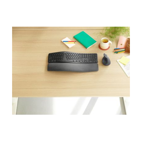 Logitech ERGO K860 Split Keyboard for Business - Keyboard - wireless - Bluetooth LE - QWERTY - Spanish - Europe - graphite - 4