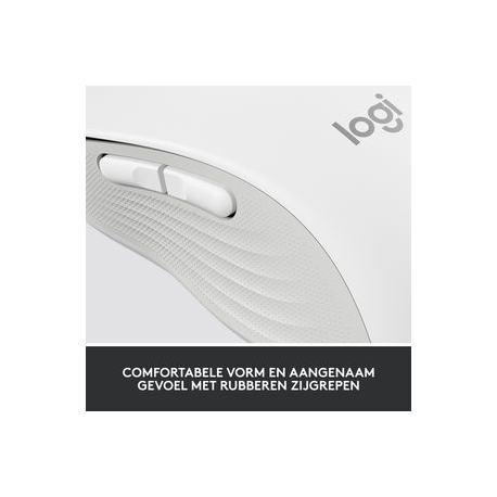 Logitech Signature M650 - Mouse - optical - 5 buttons - wireless - Bluetooth, 2.4 GHz - Logitech Logi Bolt USB receiver - off-white - 12