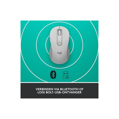Logitech Signature M650 for Business - Mouse - wireless - Bluetooth, 2.4 GHz - Logitech Logi Bolt USB receiver - off-white - 4