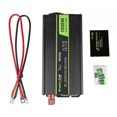 Green Cell - DC to AC power inverter - 12 V - 1000 Watt - black - 0
