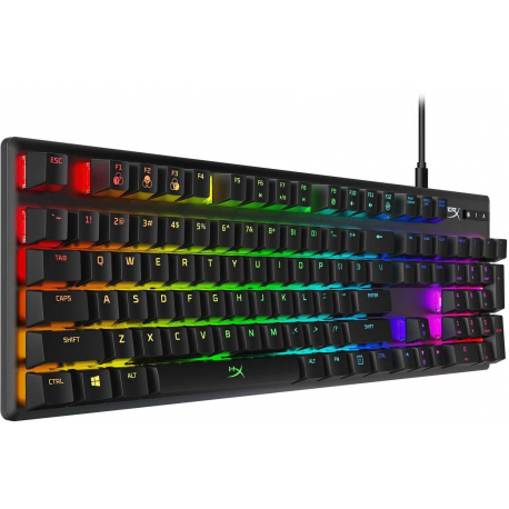 HyperX Alloy Origins - Keyboard - backlit - USB-C - QWERTY - US - key switch: HyperX Blue - black - 1