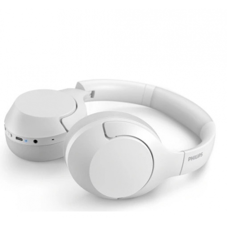Philips TAH8506 - Headphones with mic - full size - Bluetooth - wireless, wired - active noise cancelling - 2.5 mm jack - white - 2