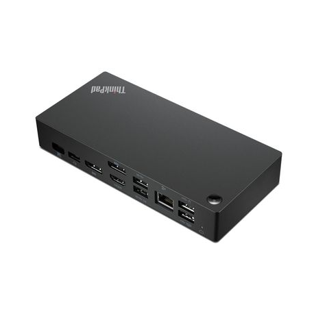 Lenovo ThinkPad Universal USB-C Dock - Docking station - USB-C - HDMI, 2 x DP - GigE - 90 Watt - CRU - Europe - 1