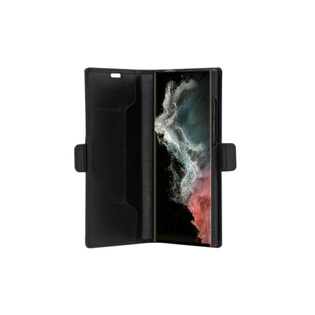 dbramante1928 Copenhagen Slim - Flip cover for mobile phone - full-grain leather - black - for Samsung Galaxy S22 Ultra - 1