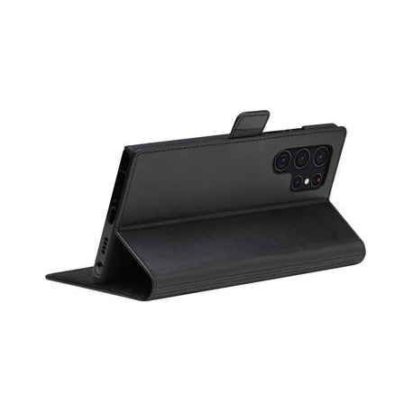 dbramante1928 Copenhagen Slim - Flip cover for mobile phone - full-grain leather - black - for Samsung Galaxy S22 Ultra - 3