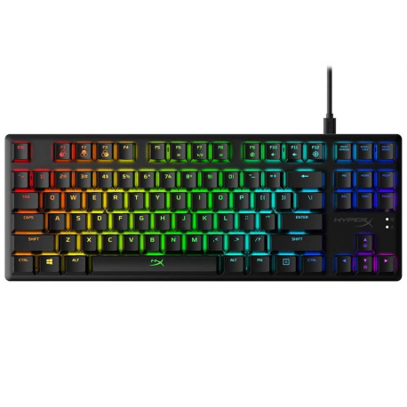 HyperX Alloy Origins Core - Keyboard - backlit - USB-C - QWERTY - US - key switch: HyperX Red - black - 1