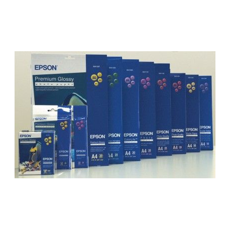 Epson Premium Semigloss Photo Paper - Semi-glossy - A4 (210 x 297 mm) 20 sheet(s) photo paper - for EcoTank ET-2750, 2751, 2756, 2850, 2851, 2856, 4750, 4850; Expression Home HD XP-15000 - 4