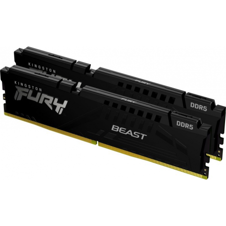 Kingston FURY Beast - DDR5 - kit - 64 GB: 2 x 32 GB - DIMM 288-pin - 5200 MHz / PC5-41600 - CL38 - 1.25 V - unbuffered - on-die ECC - 1