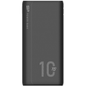 Silicon Power QP15 - Power bank - 10000 mAh - 18 Watt - 3 A - PD, QC 3.0 - 3 output connectors (2 x USB, USB-C) - black