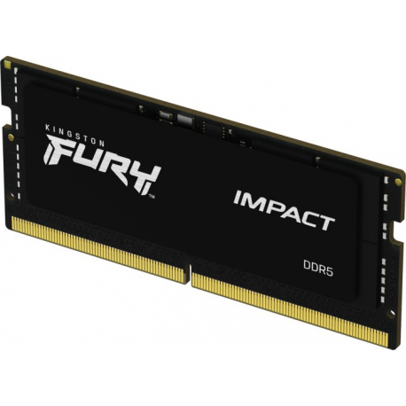 Kingston FURY Impact - DDR5 - module - 16 GB - SO-DIMM 262-pin - 4800 MHz  /  PC5-38400 - CL38 - 1.1 V - unbuffered - on-die ECC - 1