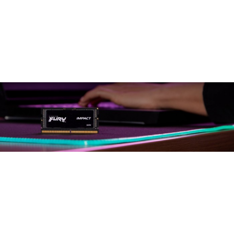 Kingston FURY Impact - DDR5 - module - 16 GB - SO-DIMM 262-pin - 4800 MHz  /  PC5-38400 - CL38 - 1.1 V - unbuffered - on-die ECC - 2