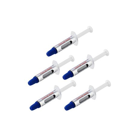 StarTech.com Thermal Paste, High Performance Thermal Paste, Pack of 5 Re-sealable Syringes (1.5g / each), Metal Oxide Heat Sink Compound, CPU Thermal Paste, Thermal Glue, RoHS / CE - GPU Grease (SILV5-THERMAL-PASTE) - Thermal paste - high performance (pack of 5) - 1