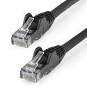 StarTech.com 15m LSZH CAT6 Ethernet Cable, 10 Gigabit Snagless RJ45 100W PoE Network Patch Cord with Strain Relief, CAT 6 10GbE UTP, Black, Individually Tested / ETL, Low Smoke Zero Halogen - Category 6 - 24AWG (N6LPATCH15MBK) - Patch cable - RJ-45 (M) to RJ-45 (M) - 15 m - 6 mm - UTP - CAT 6 - snagless - black
