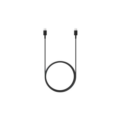 Samsung EP-DX310 - USB cable - USB-C (M) to USB-C (M) - USB 2.0 - 3 A - 1.8 m - USB Power Delivery (3A, 60W), Super Fast Charging up to 25W - black - 0