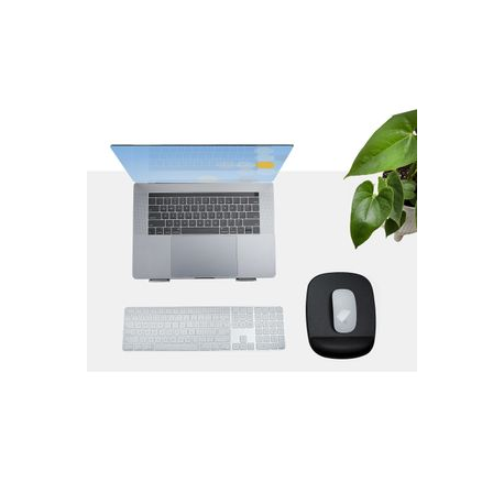 StarTech.com Mouse Pad with Hand rest, 6.7x7.1x 0.8in (17x18x2cm), Ergonomic Mouse Pad with Wrist Support, Desk Wrist Pad w / Non-Slip PU Base, Cushioned Gel Mouse Pad w / Palm Rest - Mouse pad with wrist pillow - black - TAA Compliant - 5