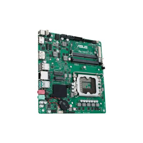 ASUS Pro H610T D4-CSM - Motherboard - Thin mini ITX - LGA1700 Socket - H610 Chipset - USB 3.2 Gen 1, USB 3.2 Gen 2 - Gigabit LAN - onboard graphics (CPU required) - HD Audio (8-channel) - 5