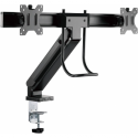 LogiLink - Mounting kit - for 2 LCD display/ curved LCD display (space-saving) - black - screen size: 17"-27" - desk-mountable