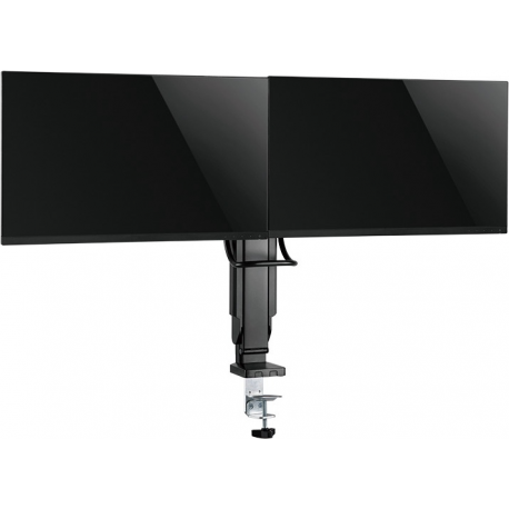 LogiLink - Mounting kit - for 2 LCD display/ curved LCD display (space-saving) - black - screen size: 17"-27" - desk-mountable - 1