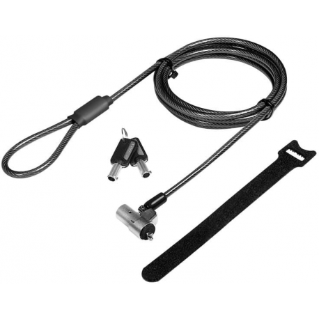 LogiLink Noble Lock - Security cable lock - dark smoke - 2 m - 5