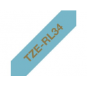 Brother TZe-RL34 - Satin - gold on light blue - Roll (1.2 cm x 4 m) 1 cassette(s) ribbon tape - for Brother PT-D210, D600, H110; P-Touch PT-1005, 1880, E800, H110; P-Touch Cube Plus PT-P710