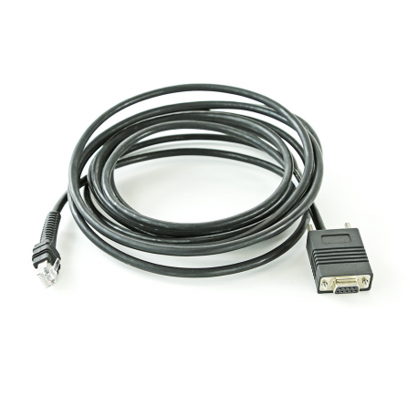 Zebra - Serial cable - DB-9 (F) to RJ-45 (10 pin) (M) - 12 V - 4.6 m - 0
