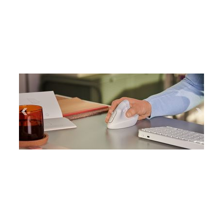 Logitech Lift Vertical Ergonomic Mouse - Vertical mouse - ergonomic - optical - 6 buttons - wireless - Bluetooth, 2.4 GHz - Logitech Logi Bolt USB receiver - graphite - 12