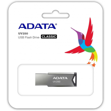 ADATA UV250 - USB flash drive - 16 GB - USB 2.0 - silver - 3