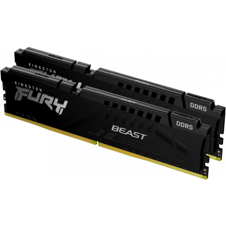 Kingston FURY Beast - DDR5 - kit - 32 GB: 2 x 16 GB - DIMM 288-pin - 5600 MHz / PC5-44800 - CL40 - 1.25 V - unbuffered - on-die ECC - black - 2