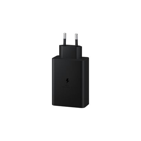 Samsung EP-T6530 - Power adapter - 65 Watt - 3 A - PD 3.0, SFC 2.0 - 3 output connectors (USB, 2 x USB-C) - black - 1
