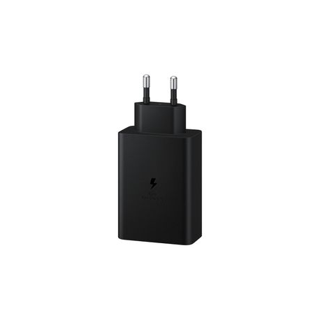 Samsung EP-T6530 - Power adapter - 65 Watt - 3 A - PD 3.0, SFC 2.0 - 3 output connectors (USB, 2 x USB-C) - black - 4