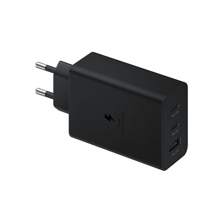 Samsung EP-T6530 - Power adapter - 65 Watt - 3 A - PD 3.0, SFC 2.0 - 3 output connectors (USB, 2 x USB-C) - black - 15