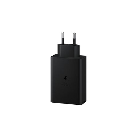 Samsung EP-T6530 - Power adapter - 65 Watt - 3 A - PD 3.0, SFC 2.0 - 3 output connectors (USB, 2 x USB-C) - black - 16