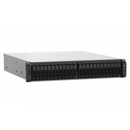 QNAP TS-H2490FU-7302P-256G - NAS server - 24 bays - rack-mountable - PCI Express 3.0 x4 (NVMe) - RAID 0, 1, 5, 6, 10, 50, JBOD, 60 - RAM 256 GB - 25 Gigabit Ethernet - iSCSI support - 2