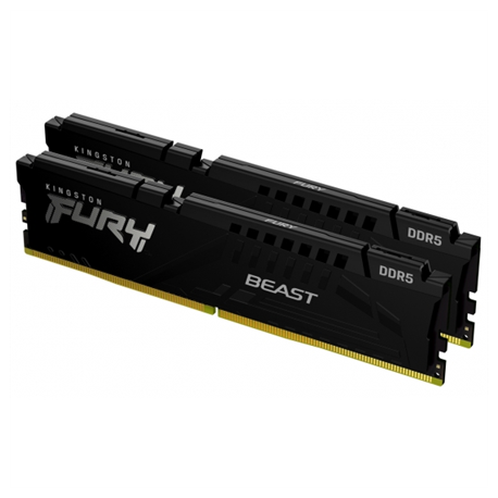 Kingston FURY Beast - DDR5 - kit - 32 GB: 2 x 16 GB - DIMM 288-pin - 5200 MHz / PC5-41600 - CL40 - 1.25 V - unbuffered - on-die ECC - black - 1
