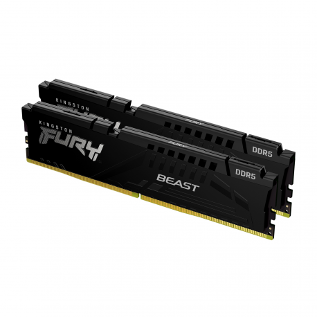 Kingston FURY Beast - DDR5 - kit - 32 GB: 2 x 16 GB - DIMM 288-pin - 5200 MHz / PC5-41600 - CL40 - 1.25 V - unbuffered - on-die ECC - black - 3