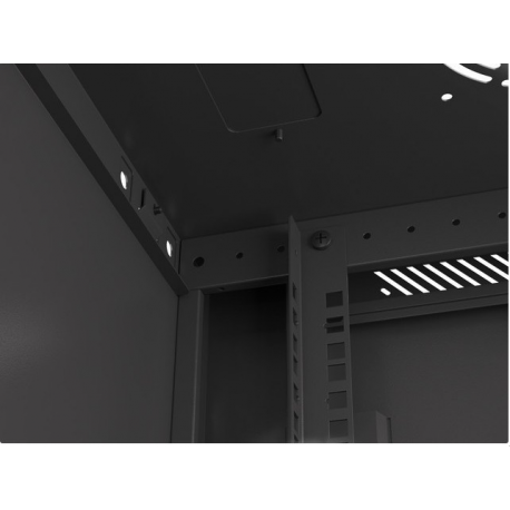 Lanberg WF01-6406-00B - Rack cabinet - wall mountable - black, RAL 9004 - 6U - 19" - 9