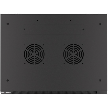 Lanberg WF01 64 / 66 V2 Series - Rack cabinet - wall mountable - black, RAL 9004 - 9U - 19" - 6