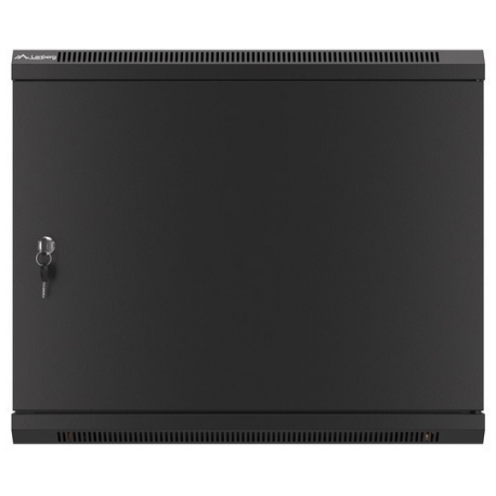 Lanberg WF01-6609-00B - Rack cabinet - wall mountable - black, RAL 9004 - 9U - 19" - 5