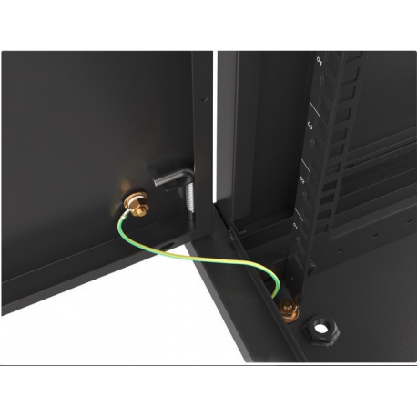 Lanberg WF01-6609-00B - Rack cabinet - wall mountable - black, RAL 9004 - 9U - 19" - 9