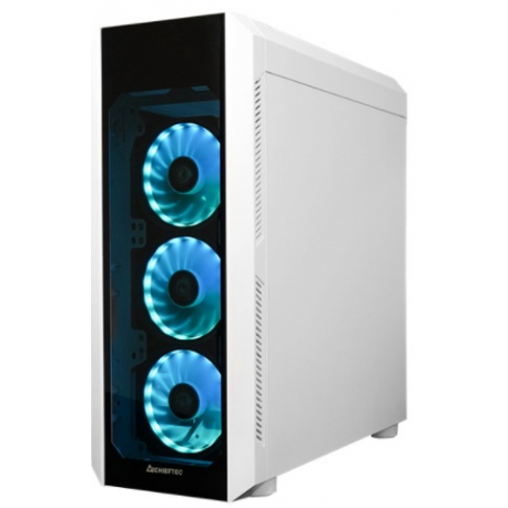 Chieftec SCORPION 3 - Tower - ATX - windowed side panel (tempered glass) - no power supply (ATX) - white - USB / Audio - 1
