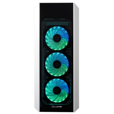 Chieftec SCORPION 3 - Tower - ATX - windowed side panel (tempered glass) - no power supply (ATX) - white - USB / Audio - 3